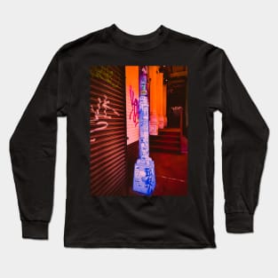 Graffiti Orange Pop Art Stickers NYC Long Sleeve T-Shirt